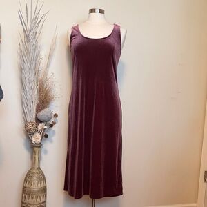 NWT GAP Rich Plum Velvet Midi Dress